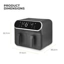 Tower Elite Dual Basket Air Fryer with Digital Control Panel, Match Cook & Smart Finish Functions - Graphite thumbnail 6