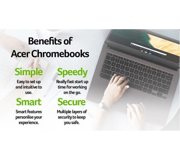 ACER 314 Touch 14" Chromebook - Intel® Celeron®, 64 GB eMMC, Silver - Image 6