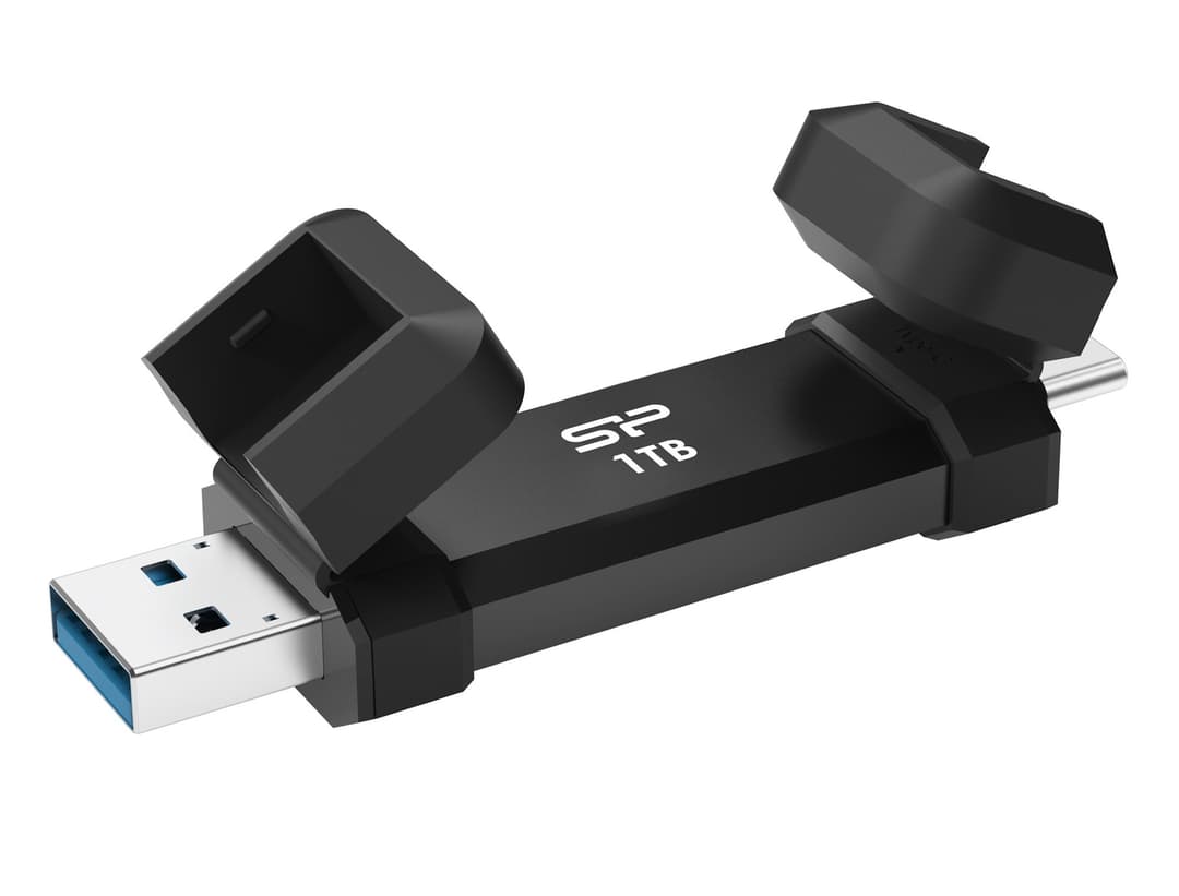 1TB Silicon Power Marvel Xtreme DS72 USB3.2 Gen2 USB Drive Black (Type-A / Type-C) - Image 2