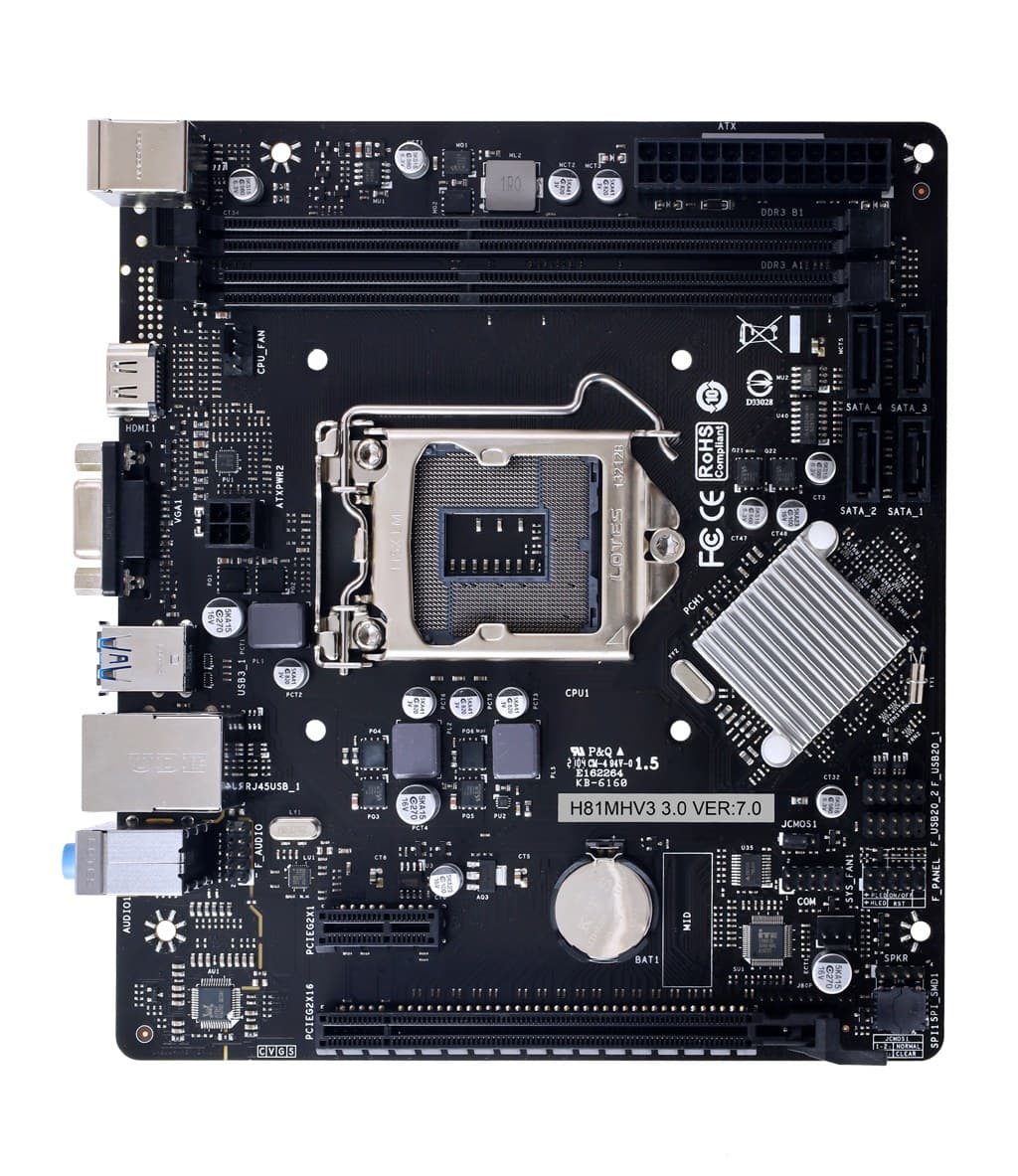 Biostar H81MHV3 3.0 H81 Intel® H81 LGA 1150 (Socket H3) micro ATX - Image 1