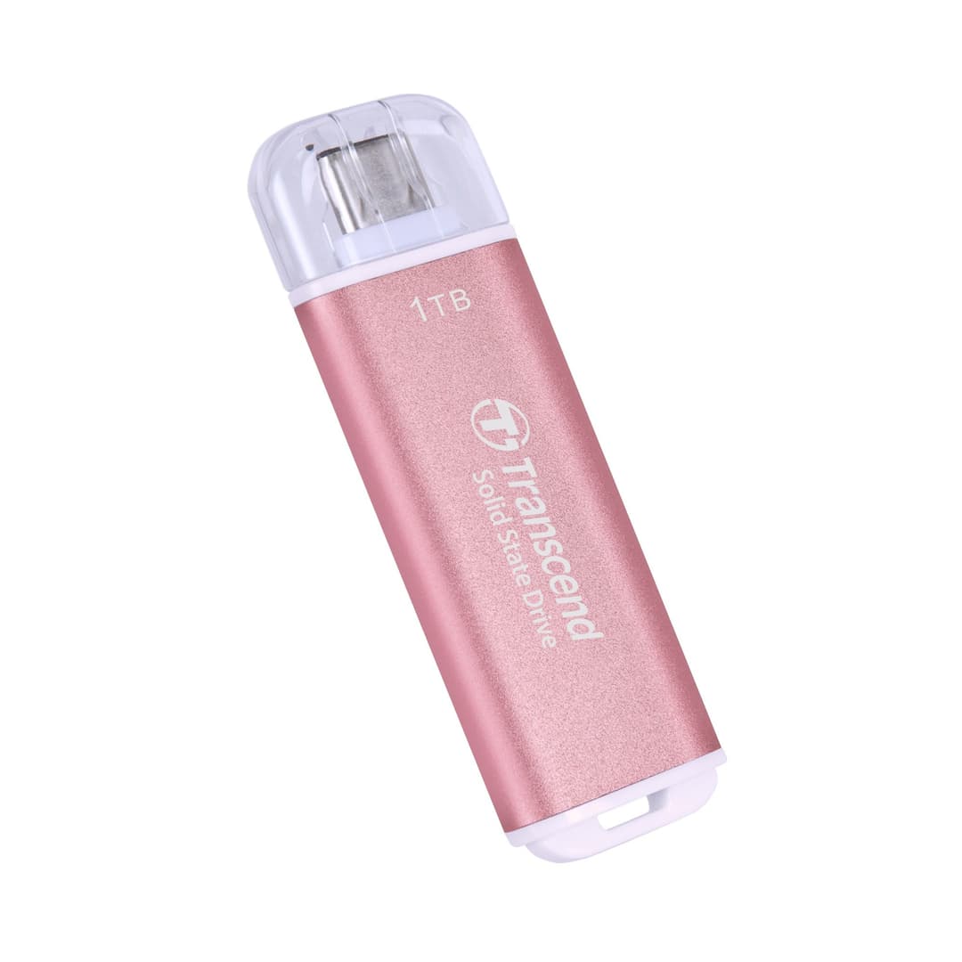 1TB Transcend ESD300 Portable SSD USB Type-C Pink - Image 1