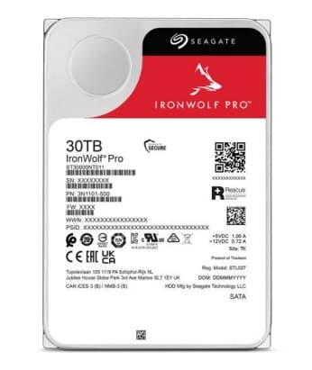 Seagate IronWolf Pro ST30000NT011 internal hard drive 30 TB 7200 RPM 512 MB 3.5" Serial ATA III - Image 1
