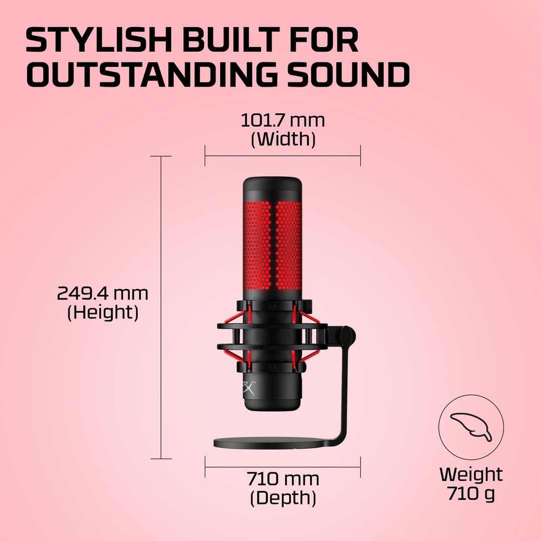 HyperX QuadCast Standalone Microphone - Black - Image 7