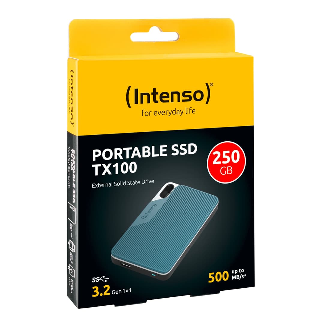Intenso Lesen/Schreiben bis zu 500 MB/s/250GB Blue, Grey - Image 3