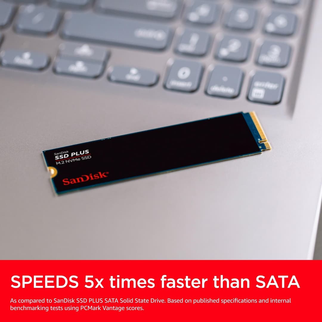 SanDisk SSD Plus 500GB 2.5" SATA Internal SSD - Black - Image 3