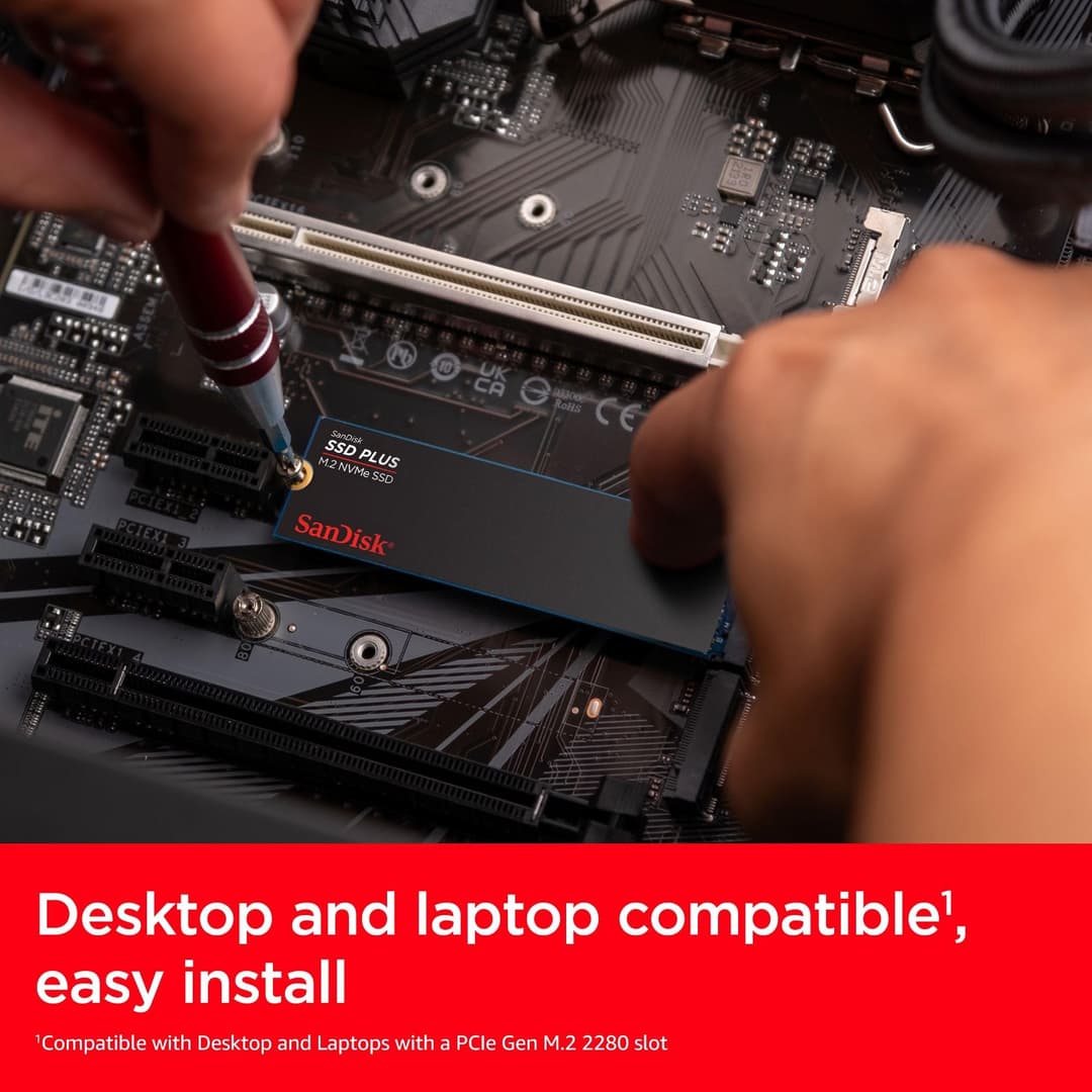 SanDisk SSD Plus 500GB 2.5" SATA Internal SSD - Black - Image 5