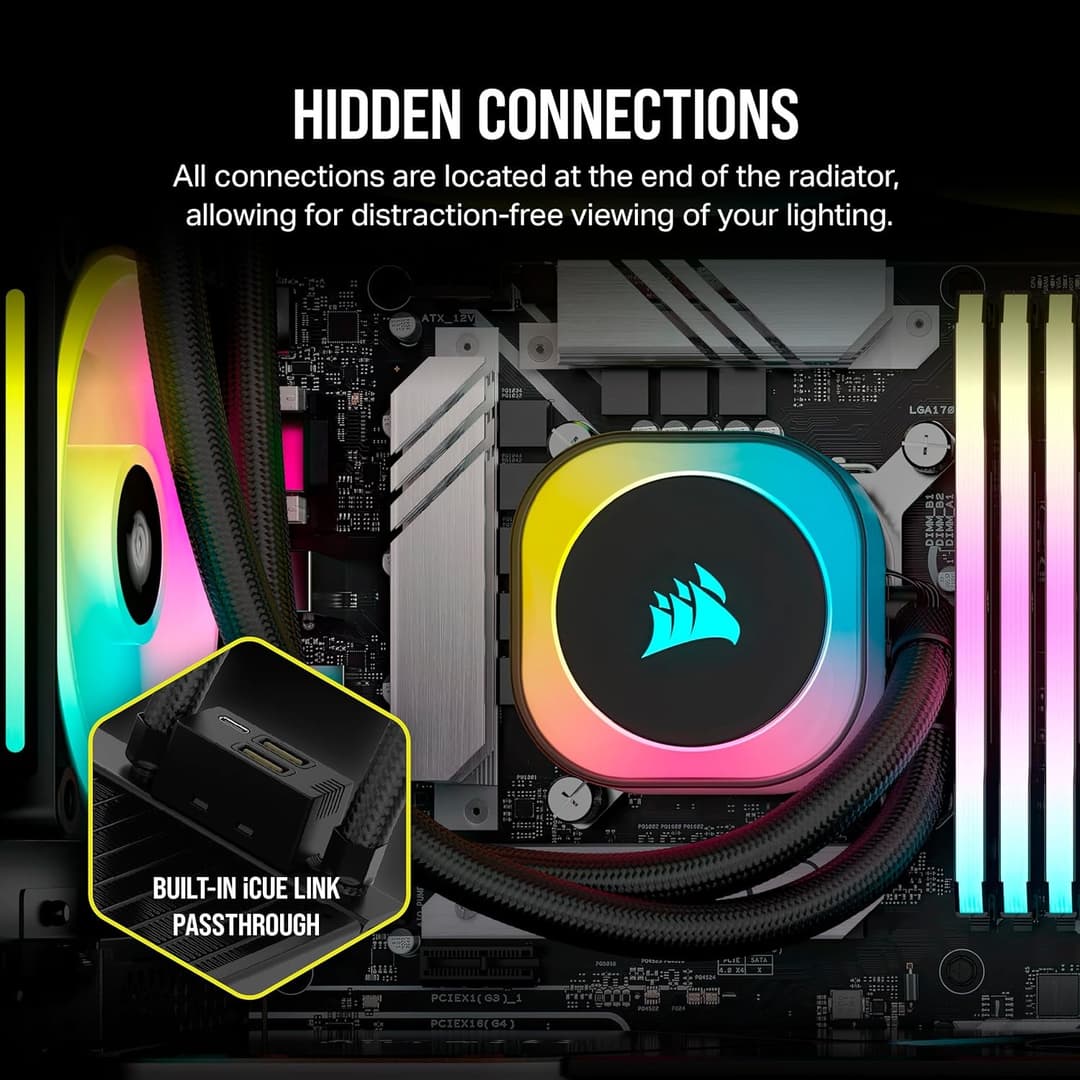 CORSAIR iCUE Link H150I RGB - processor liquid cooling system - Image 5