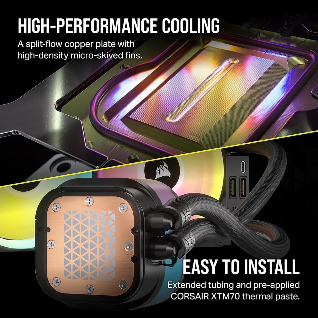 CORSAIR iCUE Link H150I RGB - processor liquid cooling system - Image 8