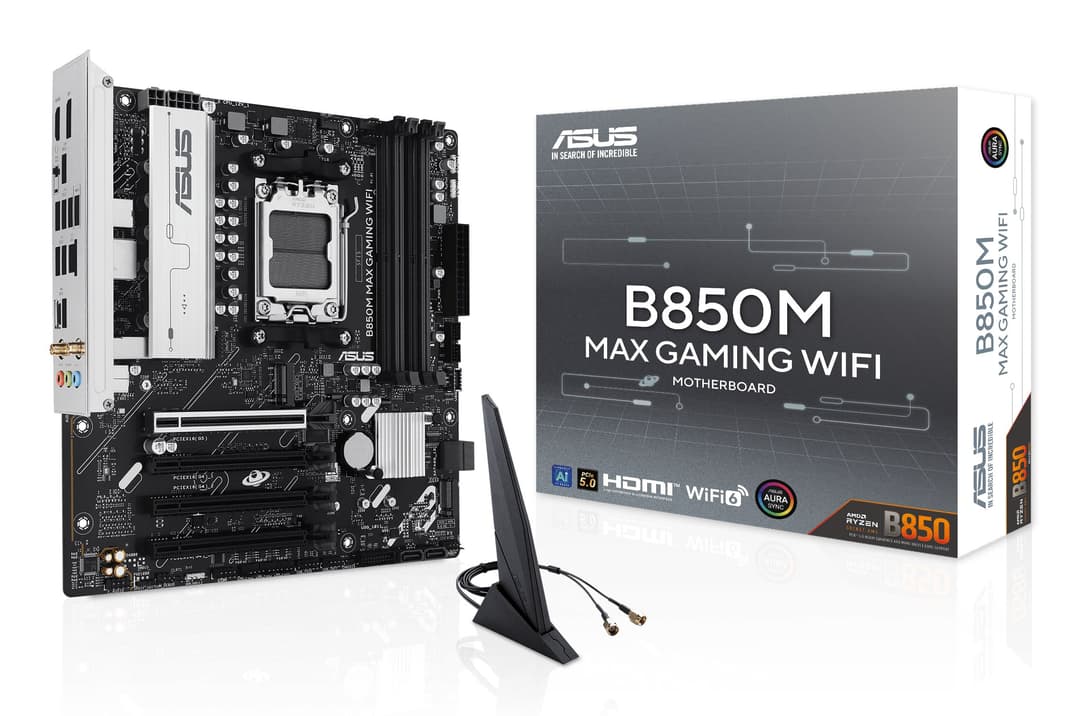 ASUS B850M MAX GAMING WIFI AMD B850 Socket AM5 micro ATX - Image 1