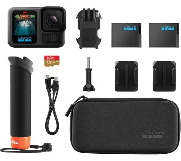 GoPro HERO13 Black 5.3K Action Camera & Accessories Bundle - Image 1