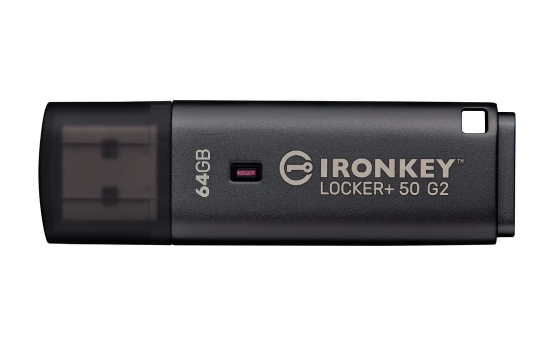 Kingston Technology IronKey 64GB Locker Plus 50 G2, FIPS 197, AES-256 - Image 1