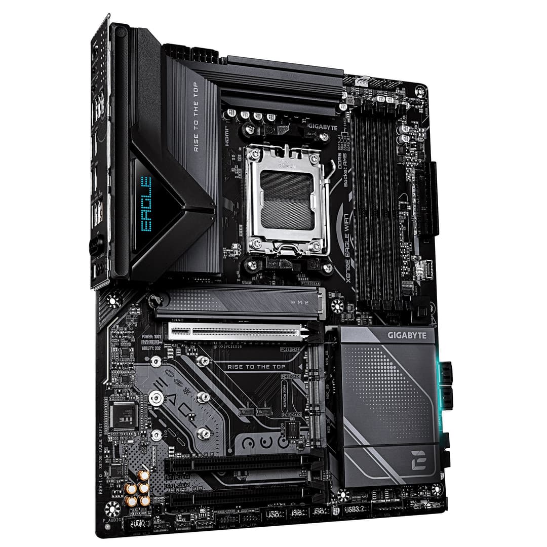 GIGABYTE X870E EAGLE WIFI7 Motherboard - Supports AMD Ryzen 9000 CPUs, 16+2+2 Phases Digital VRM, up to 8200Hz DDR5 (OC), 1xPCIe 5.0 + 3xPCIe 4.0, Wi-Fi 7, 5GbE LAN, USB 4 - Image 3