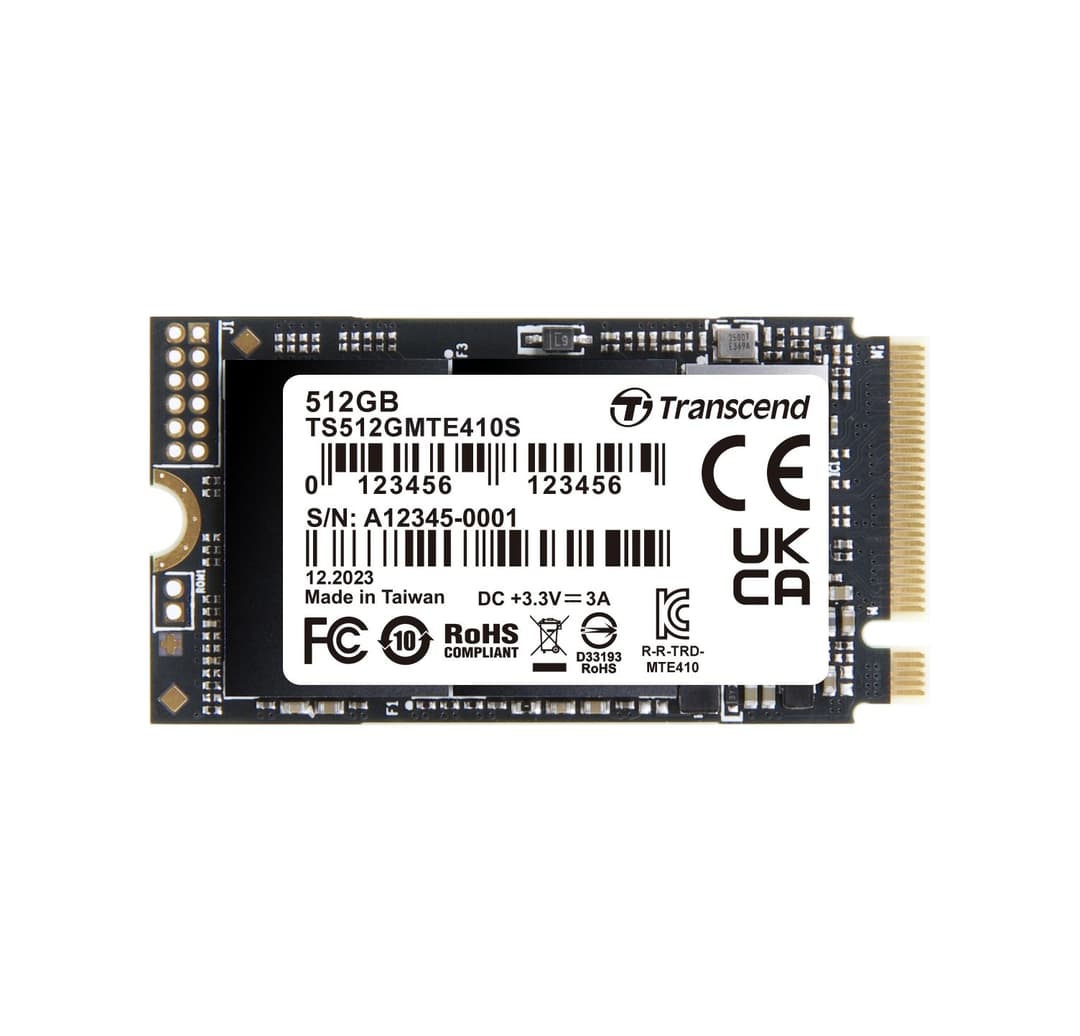 512GB Transcend 410S NVMe PCIe 4.0 M.2 2242 Gen4 x4 Internal SSD - Image 1
