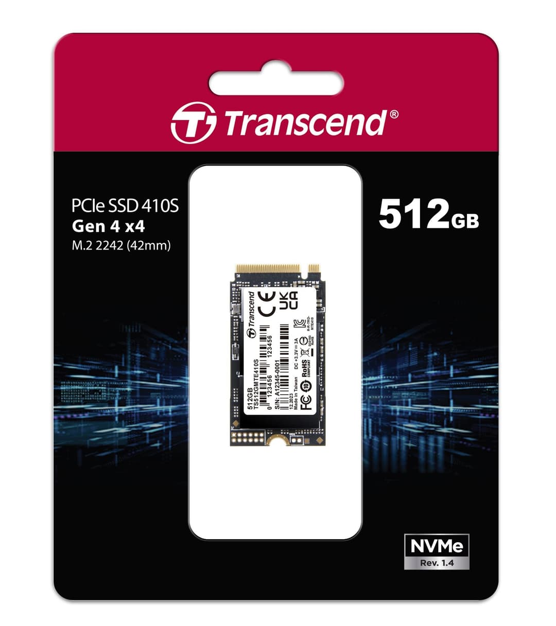 512GB Transcend 410S NVMe PCIe 4.0 M.2 2242 Gen4 x4 Internal SSD - Image 2