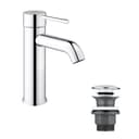 GROHE Essence Single-Lever Basin Mixer Tap with Push-Open Pop-Up Waste Set - Chrome thumbnail 1