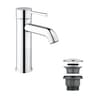 GROHE Essence Single-Lever Basin Mixer Tap with Push-Open Pop-Up Waste Set - Chrome (Refurbished – Excellent)