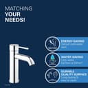 GROHE Essence Single-Lever Basin Mixer Tap with Push-Open Pop-Up Waste Set - Chrome thumbnail 3