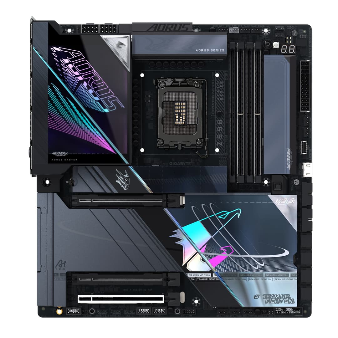 GIGABYTE Z890 AORUS MASTER AI TOP Motherboard - Supports Intel Core Ultra (Series 2) CPUs, 20+1+2 phases VRM, up to 9500MHz DDR5 (OC), PCIe 5.0 M.2, Wi-Fi 7, Thunderbolt 4 - Image 2