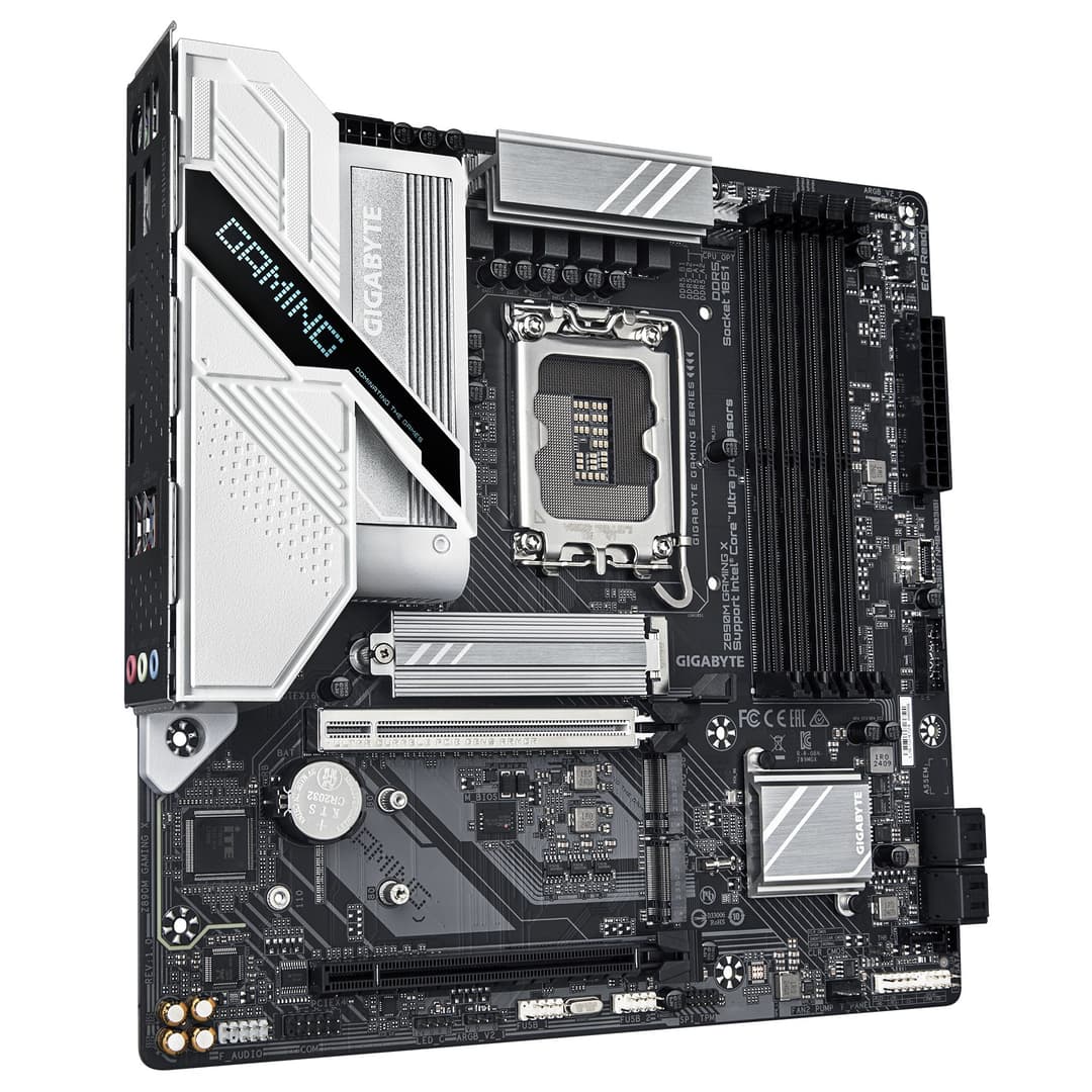 GIGABYTE Z890M GAMING X Motherboard - Supports Intel Core Ultra (Series 2) CPUs, 8+1+2 phases VRM, up to 8800MHz DDR5 (OC), 1xPCIe 5.0 + 2xPCIe 4.0, 2.5GbE LAN, USB 3.2 Gen 1 - Image 3