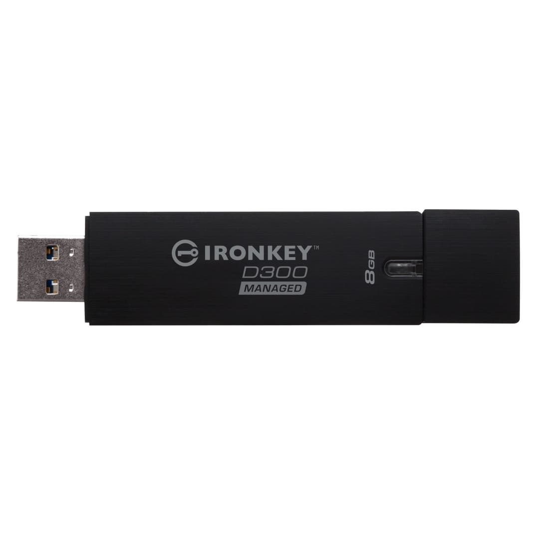 64GB Kingston Ironkey D300SM Encrypted USB 3.0 Flash Drive - Black - Image 2