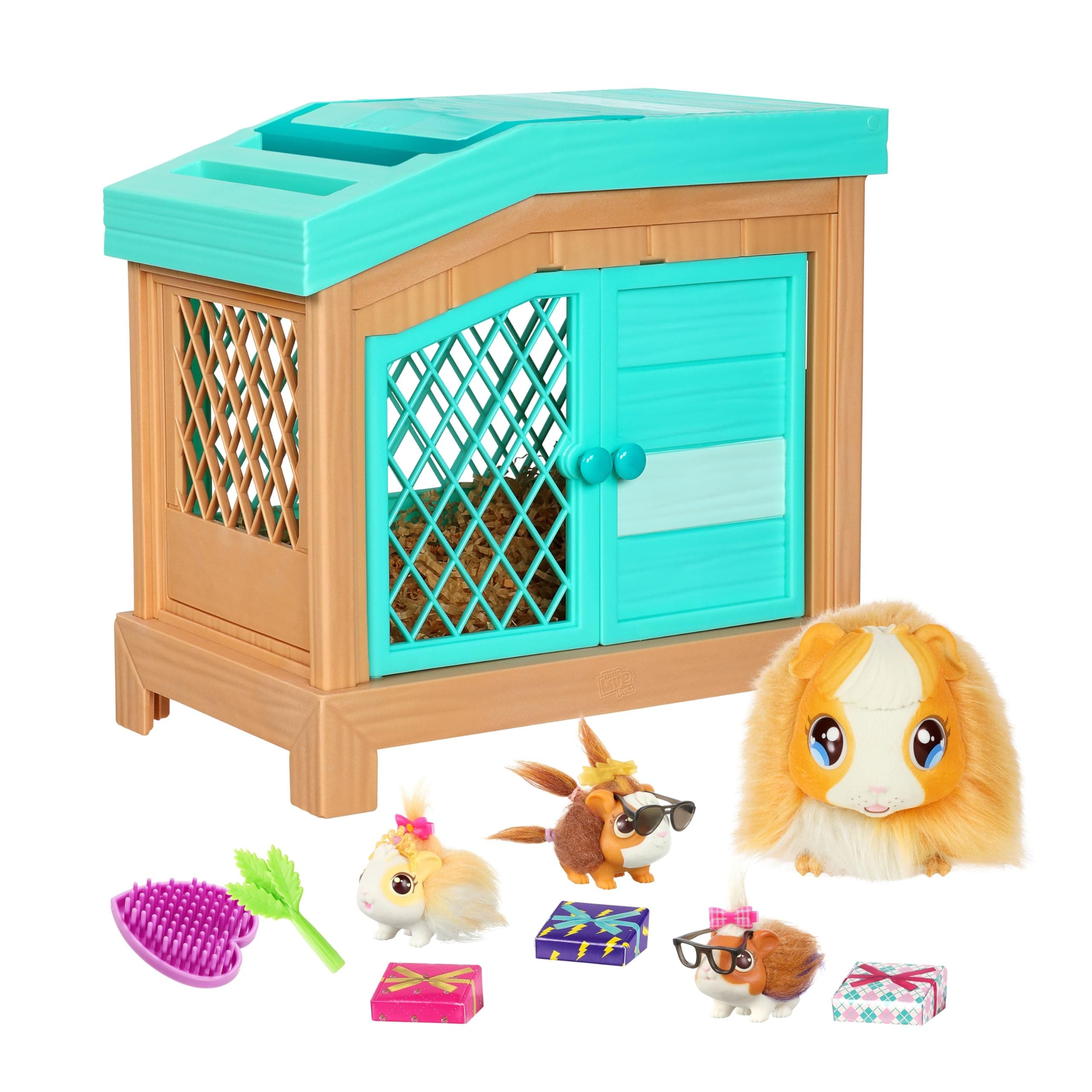 Little Live Pets 26410 Soft, Interactive Mama Guinea Pig and her Hutch - Multicolor