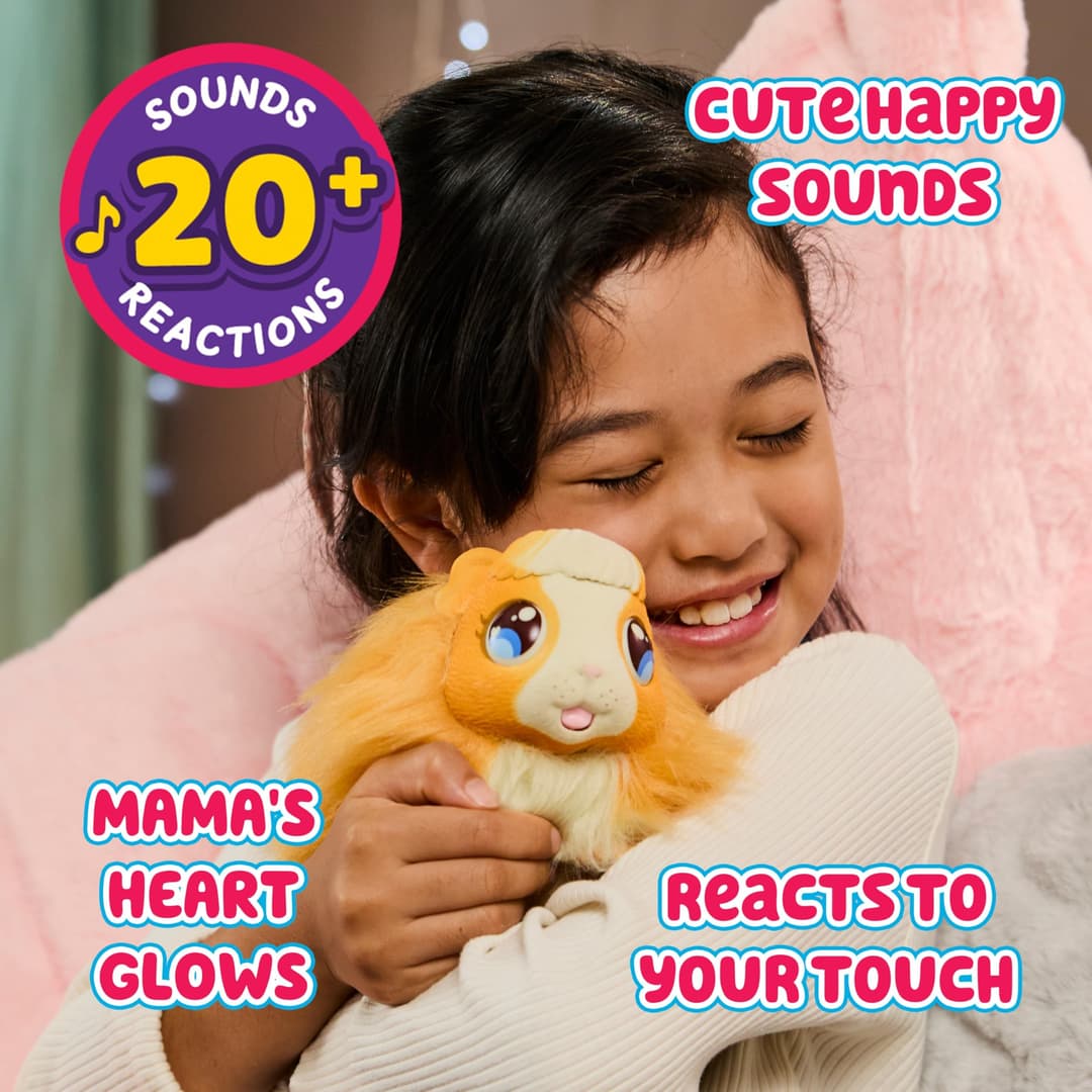 Little Live Pets 26410 Soft, Interactive Mama Guinea Pig and her Hutch - Multicolor - Image 3