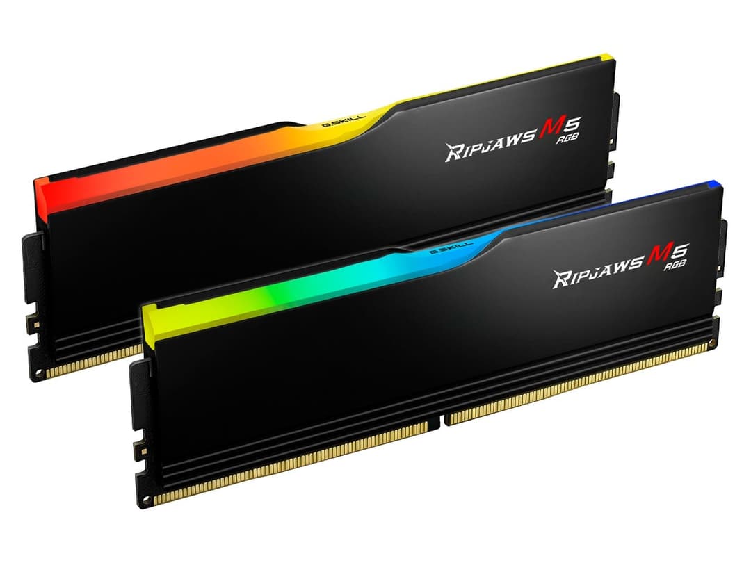 32GB G.Skill Ripjaws M5 RGB DDR5 5200MHz Dual Channel Kit (2x 16GB) CL40 1.10V Black Edition - Image 1