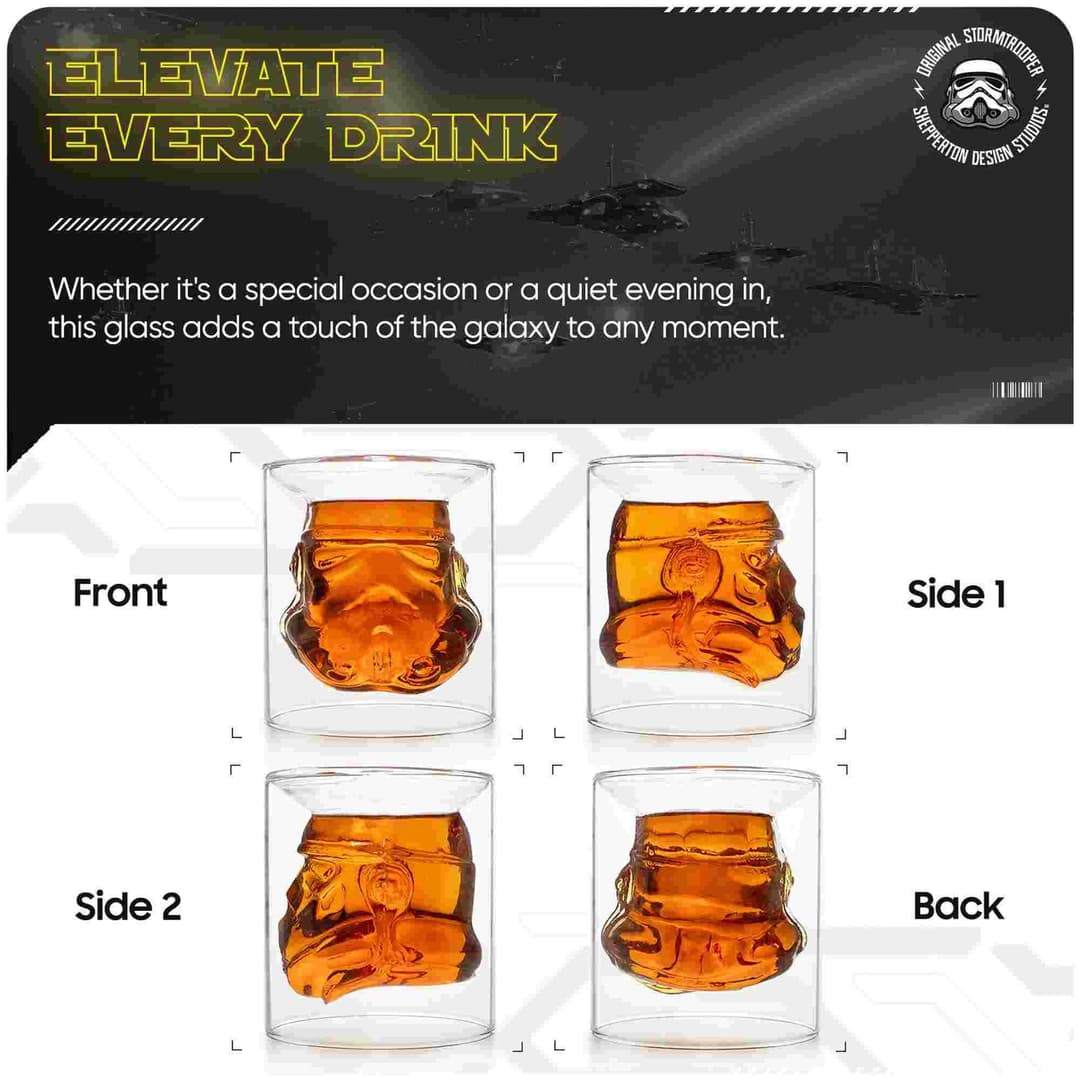 Original Stormtrooper 3D Inverted Whiskey Glass - 150ml - Image 4