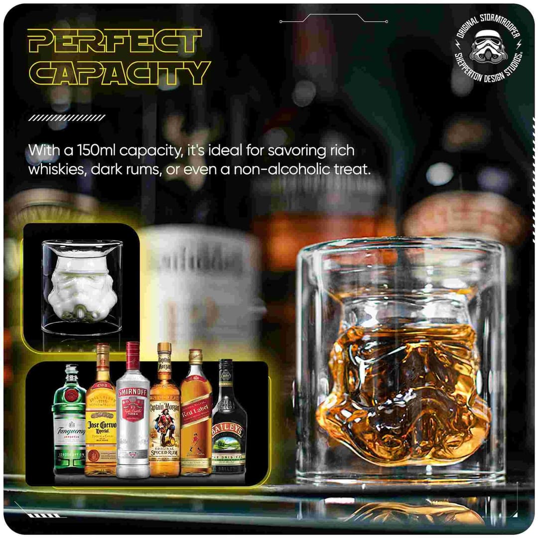 Original Stormtrooper 3D Inverted Whiskey Glass - 150ml - Image 5