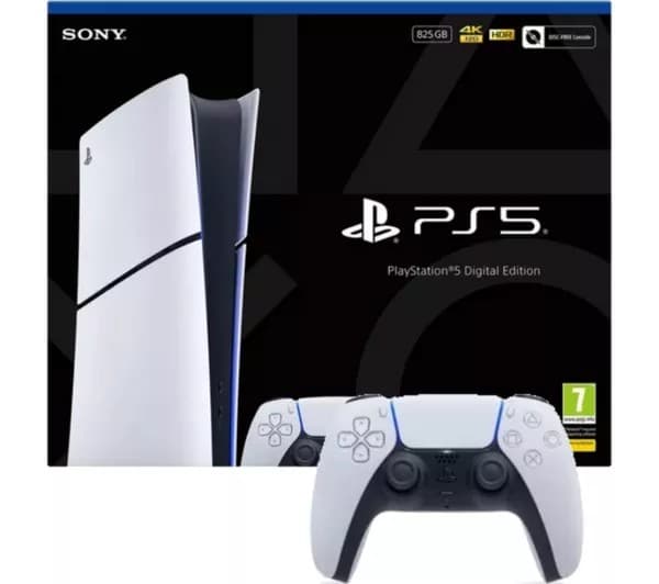 Sony PlayStation 5 Slim 825GB Digital Edition & Extra DualSense Controller Bundle