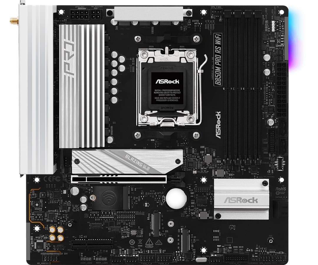 Asrock B850M Pro RS WiFi AMD B850 Socket AM5 micro ATX - Image 1