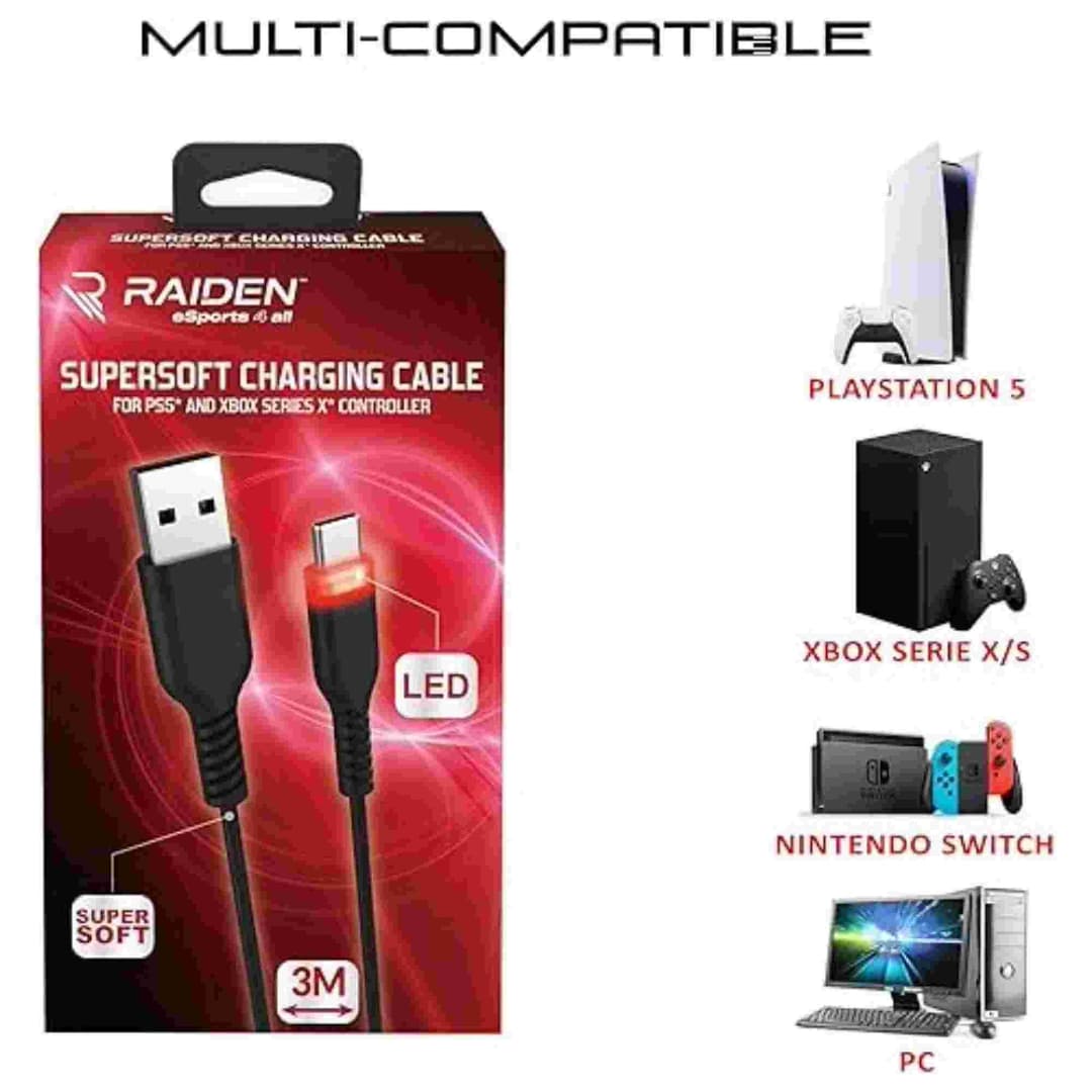 Raiden USB-C Charging & Transfer Supersoft Anti Knot Cable - Image 3