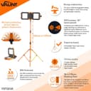 Vaunt 20W Rechargeable LED Folding Work Light with Tripod - White thumbnail 6