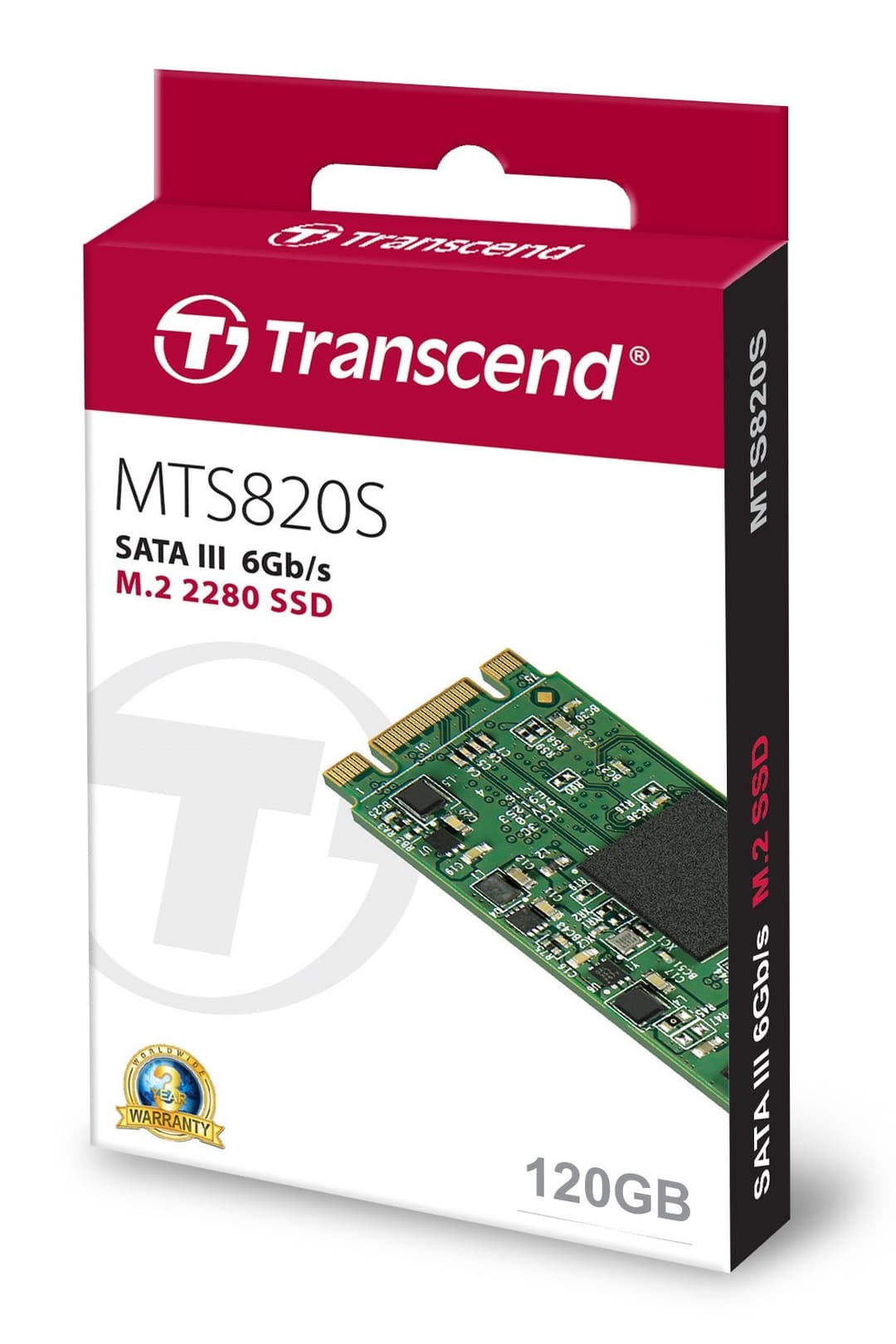 120GB Transcend M.2 SATA III 6Gb/s SSD MTS820S 3D TLC Flash 80mm Form Factor - Image 2