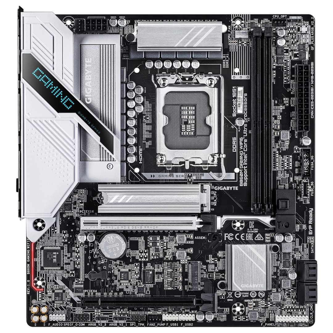 GIGABYTE B860M GAMING WIFI6 Motherboard - Intel Core Ultra Series CPUs, 8+1+2 Phases VRM, up to 9066MHz DDR5, 1xPCIe 5.0 + 1xPCIe 4.0 M.2, 2.5GbE LAN, WIFI 6, USB 3.2 Gen 1 - Image 2