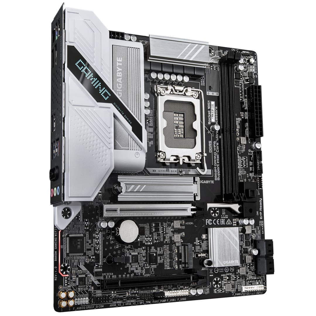 GIGABYTE B860M GAMING WIFI6 Motherboard - Intel Core Ultra Series CPUs, 8+1+2 Phases VRM, up to 9066MHz DDR5, 1xPCIe 5.0 + 1xPCIe 4.0 M.2, 2.5GbE LAN, WIFI 6, USB 3.2 Gen 1 - Image 3