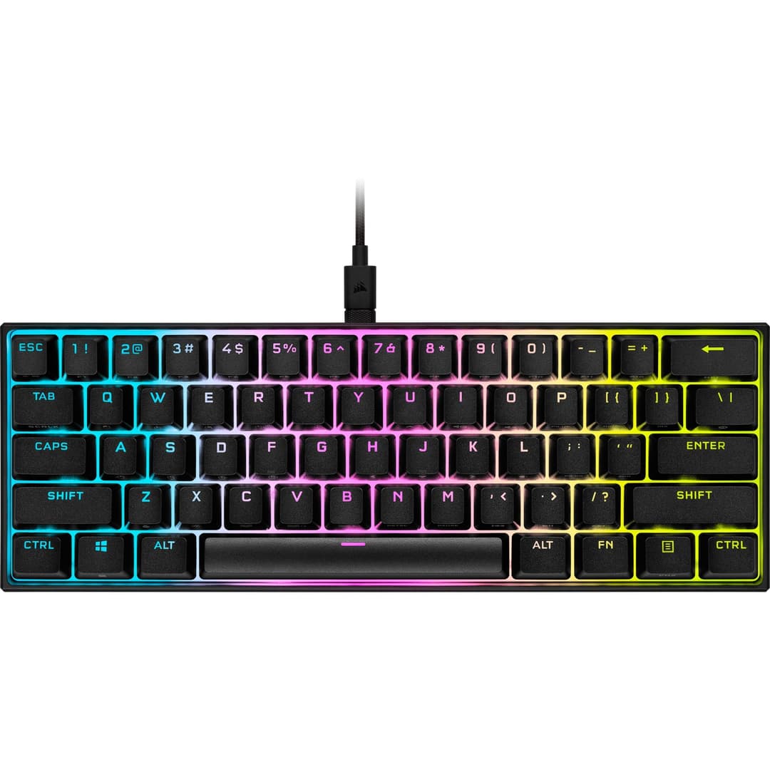 Corsair K65 RGB MINI 60% Mechanical Gaming Keyboard - Silver - Image 2