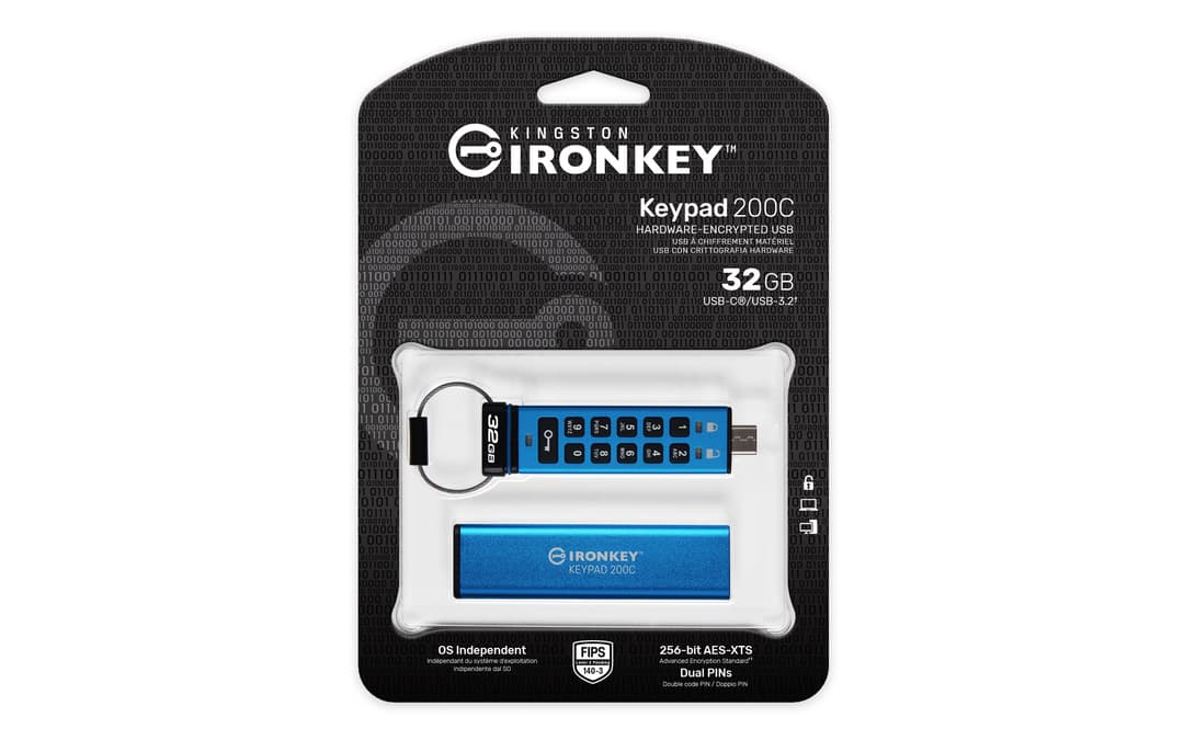 Kingston Technology IronKey 32GB USB-C Keypad 200C, FIPS 140-3 Lvl 3 (Pending) AES-256 - Image 6