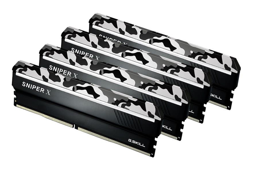 32GB G.Skill DDR4 2400MHz Sniper X PC4-19200 CL17 Quad Channel Kit (4x 8GB) Urban Camo - Image 1