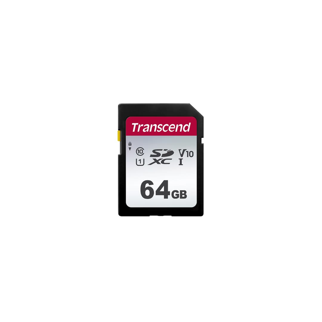 64GB Transcend 300S SDXC UHS-I U1 V10 SD Memory Card CL10 95MB/sec - Image 1