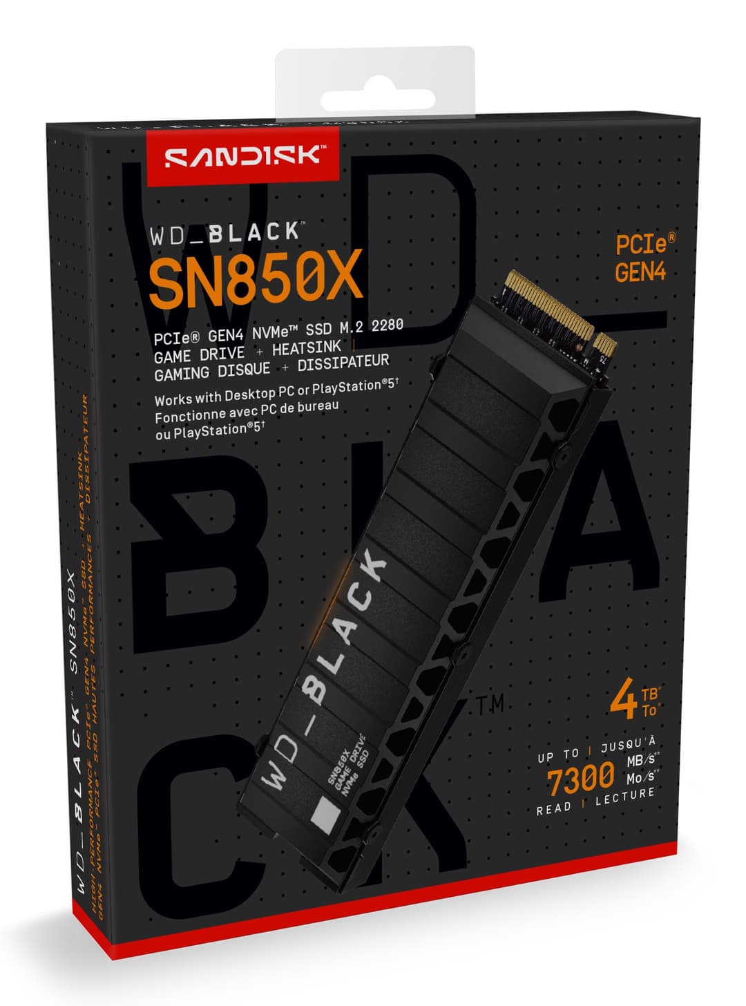 Western Digital WD_BLACK™ SN850X NVMe™ SSD POWERED BY SANDISK 4 TB, [With Heatsink] - Image 2