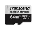 64GB Transcend High Endurance 350V microSDXC Memory Card CL10 UHS-I for Dashcams and Surveillance thumbnail 1