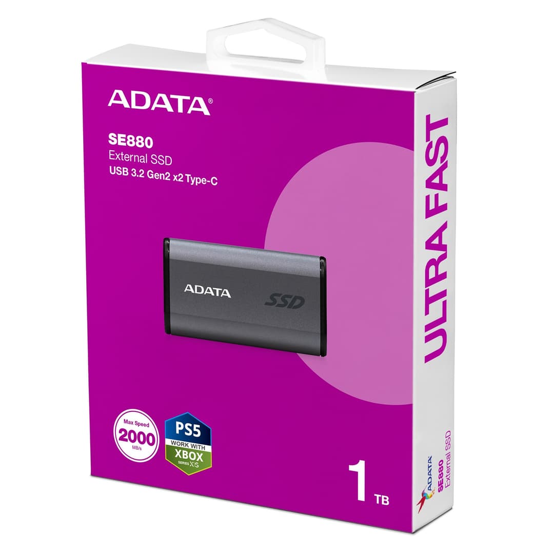 1TB AData SE880 External Solid State Drive Titanium Gray - Image 6