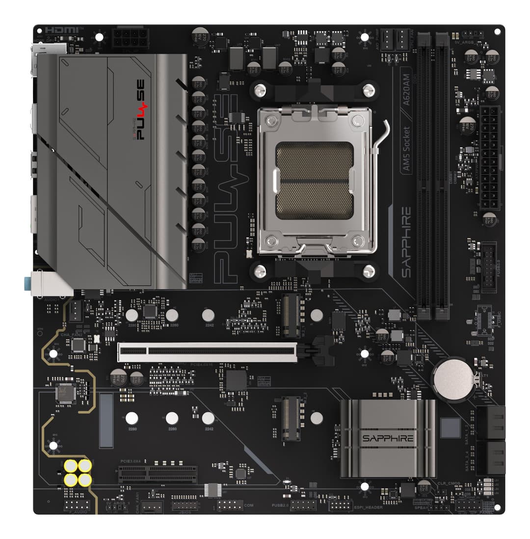 Sapphire PULSE A620AM AMD A620A Socket AM5 micro ATX - Image 1