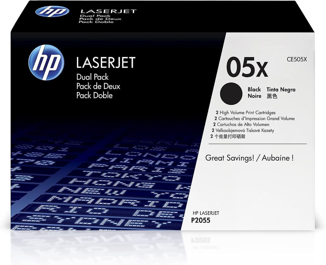 HP CE505XD 05X High Yield Original LaserJet Toner Cartridges - Black - Image 1