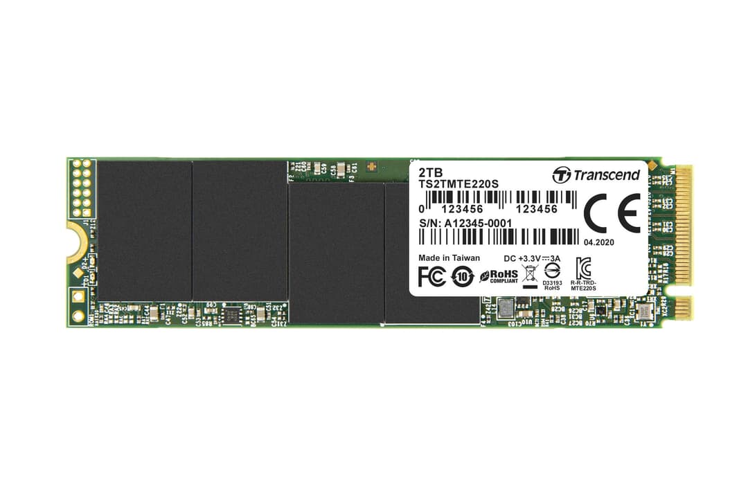 2TB Transcend NVMe PCIe Gen3x4 M.2 2280 3D TLC SSD 220S - Image 1
