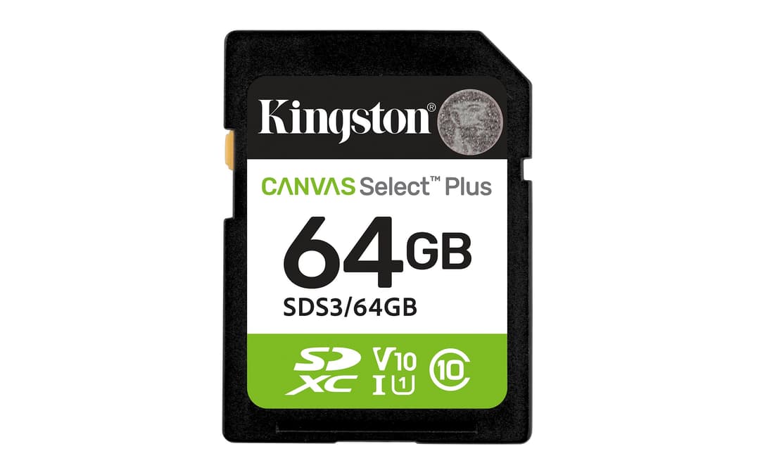 Kingston Technology 64GB SDXC Canvas Select Plus Gen3 100MB/s C10 UHS-I U1 V10 - Image 1
