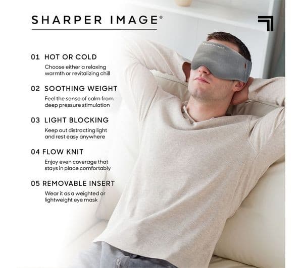 SHARPER IMAGE Weighted Hot and Cold Eye Mask - Image 6
