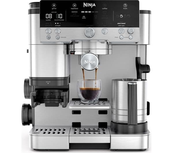 Ninja Luxe Cafe ES601UK Bean to Cup Coffee Machine Silver & Black