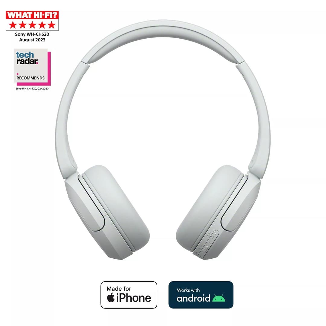 Sony WH-CH520 Wireless Headphones White - Image 3